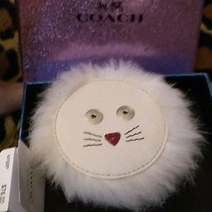Coach *real* mink cat coin purse